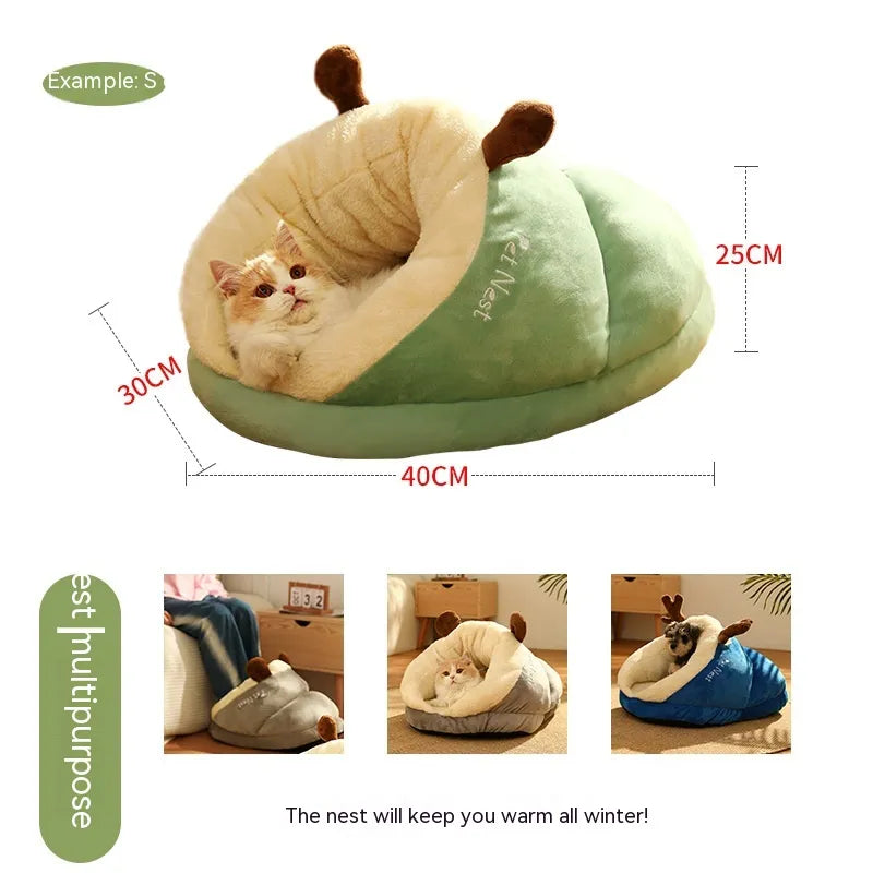 Pet Bed Winter Cat Dog Slippers Small Nest Mimarta