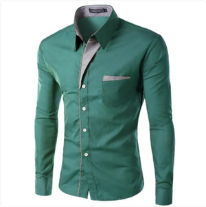 European And American Simple Men's Long Sleeve Shirt Rieworkes