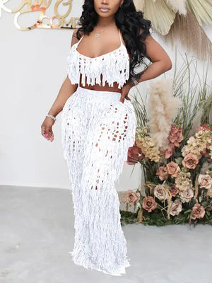 See Through Loose Pants Set Rieworkes