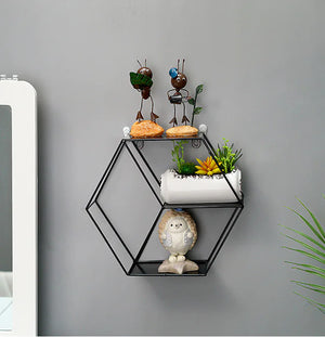 Hexagonal Wall Shelf - Wall Decor and Storage Rack Mimarta