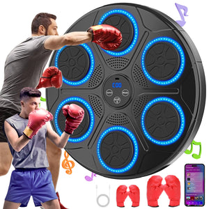 2024 New Smart Music Boxing Machine Bluetooth Boxing Machine with Wall Mounted Boxing Gym Training Equipment Home Workout Boxing Target Machine for Home Indoor(1 Adult Glove1 Child Glove) Mimarta