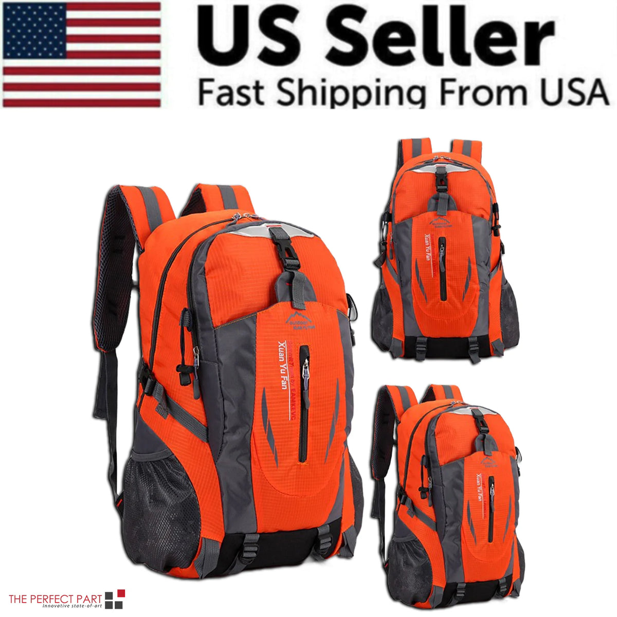 40L Men Women Travel Backpack Rucksack Camping Laptop Hiking School Book Bag USA Rieworkes