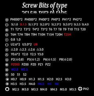 Magnetic Screwdriver Bit Set For iPhone Macbook Tool Kit Set Repair Watch 117PCS Rieworkes