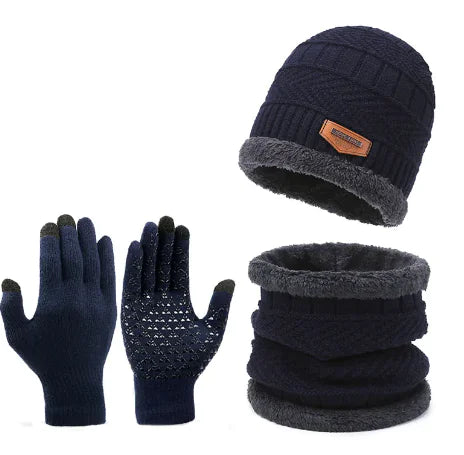 Winter Scarf Gloves Three-piece Set Mimarta