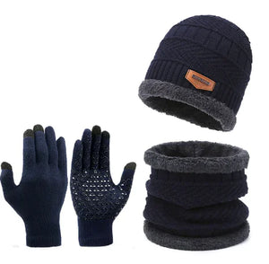 Winter Scarf Gloves Three-piece Set Mimarta