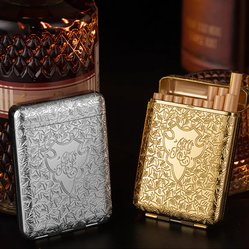 Luxury Vintage Engraved Cigarette Case for 16/20 Cigarettes Mimarta