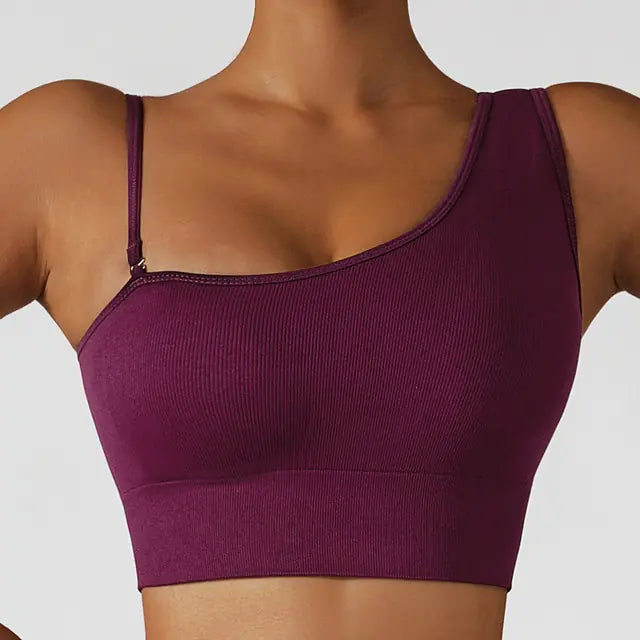 Summer Sexy Oblique Shoulder Yoga Clothes Tops Rieworkes