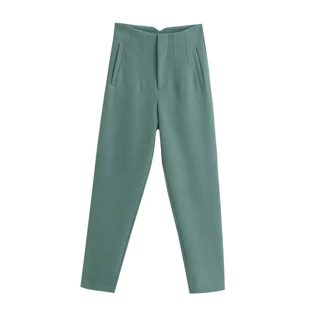 Chic Office Lady Straight Pants Rieworkes