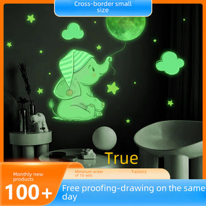 KG001-C Glow-in-the-Dark Elephant Wall Stickers Mimarta