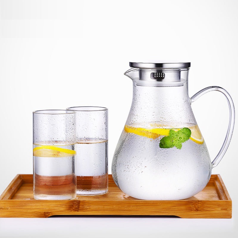 Glass Cold Water Pitcher, Home Set Tea and Coffee Pot Mimarta