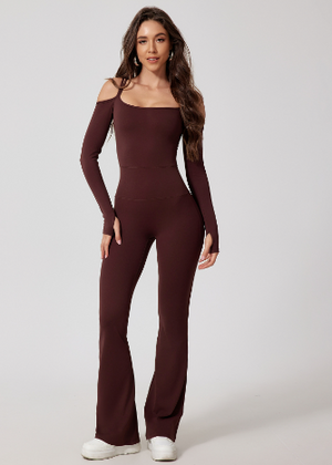 Women's Yoga Jumpsuit with Flared Pants (One Piece) Mimarta
