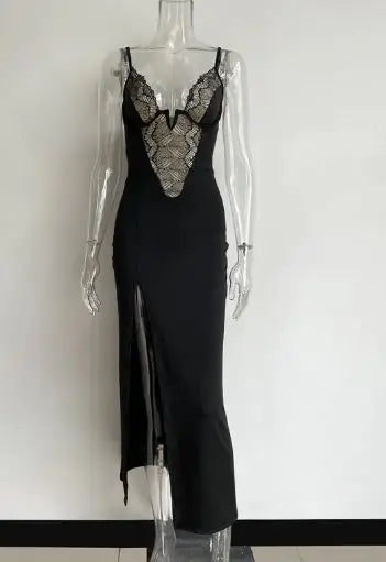 Sexy Lace Split Dress Rieworkes