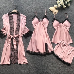 Summer Sexy Women's Loungewear Pajama Set (4 Pieces) Mimarta
