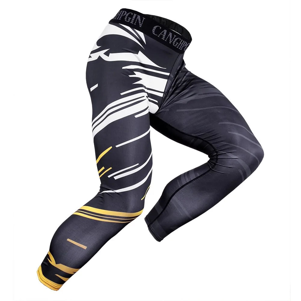 Men's Pro Compression Running Tights: Hot Yoga Pants for Gym &amp; Basketball Rieworkes
