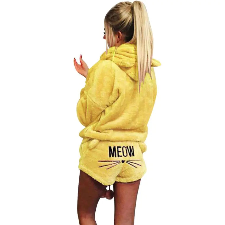 Meow Hoodie PJ's set Rieworkes
