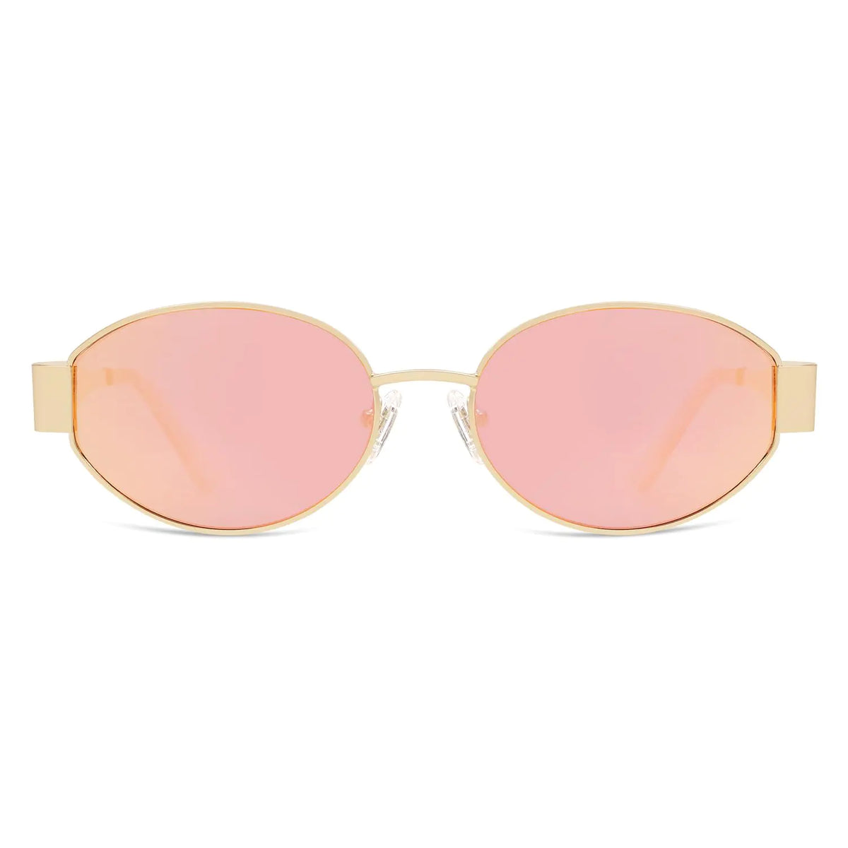 SOJOS Retro Oval Sunglasses for Women Men Trendy Sun Glasses Classic Shades UV400 Protection SJ1217 Gold/Grey Rieworkes