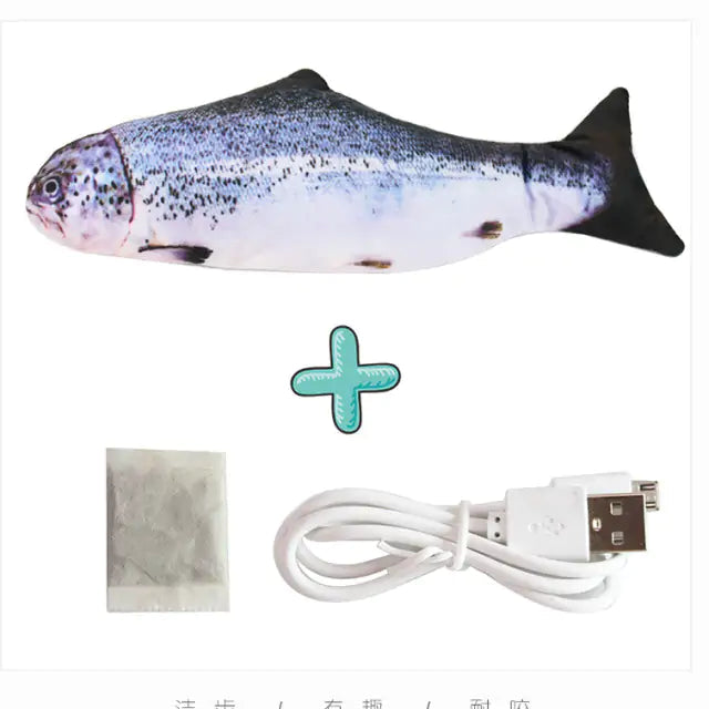 Cats USB Charger Interactive Toy Fish Rieworkes