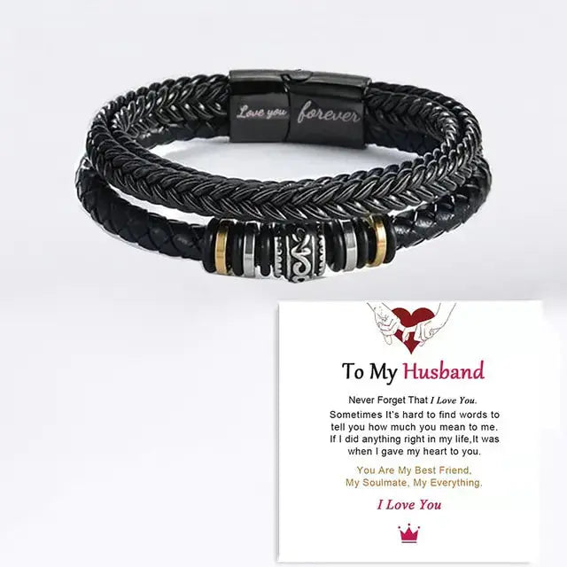 Braided Leather Bracelets for Men Rieworkes