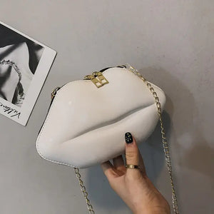 Mini Bags for Women 2023 New Fashion All-match Women's Shoulder Bag PU Solid Color Zipper Crossbody Patent Leather Lip Chain Bag Rieworkes