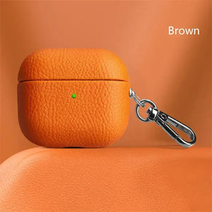Luxury Lychee Skin Pattern Earphone Case Rieworkes