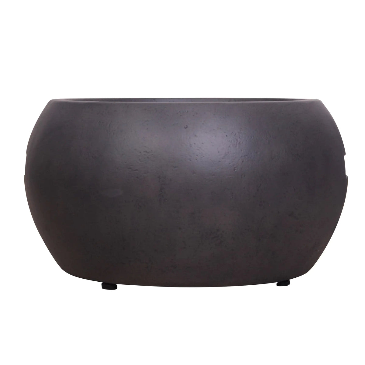 New Design Product Faux Concrete Texture Round Dark Propane Outdoor Fire Pit Mimarta