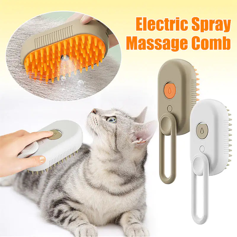 Cat Steam Brush Steamy Dog Brush 3 In 1 Electric Spray Cat Hair Brushes For Massage Pet Grooming Comb Hair Removal Combs Pet Products Rieworkes