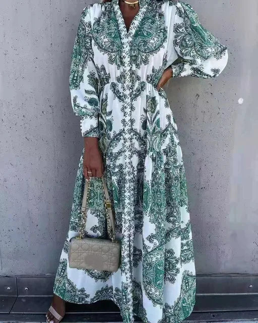 Elegant V Neck Office Long Shirt Dress Rieworkes