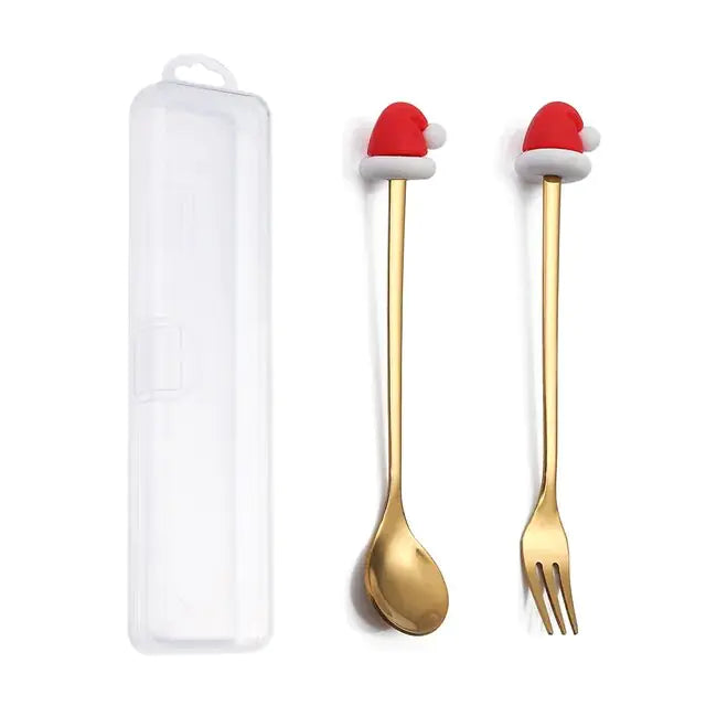 Christmas Cutlery Set: Festive Spoon and Fork Rieworkes