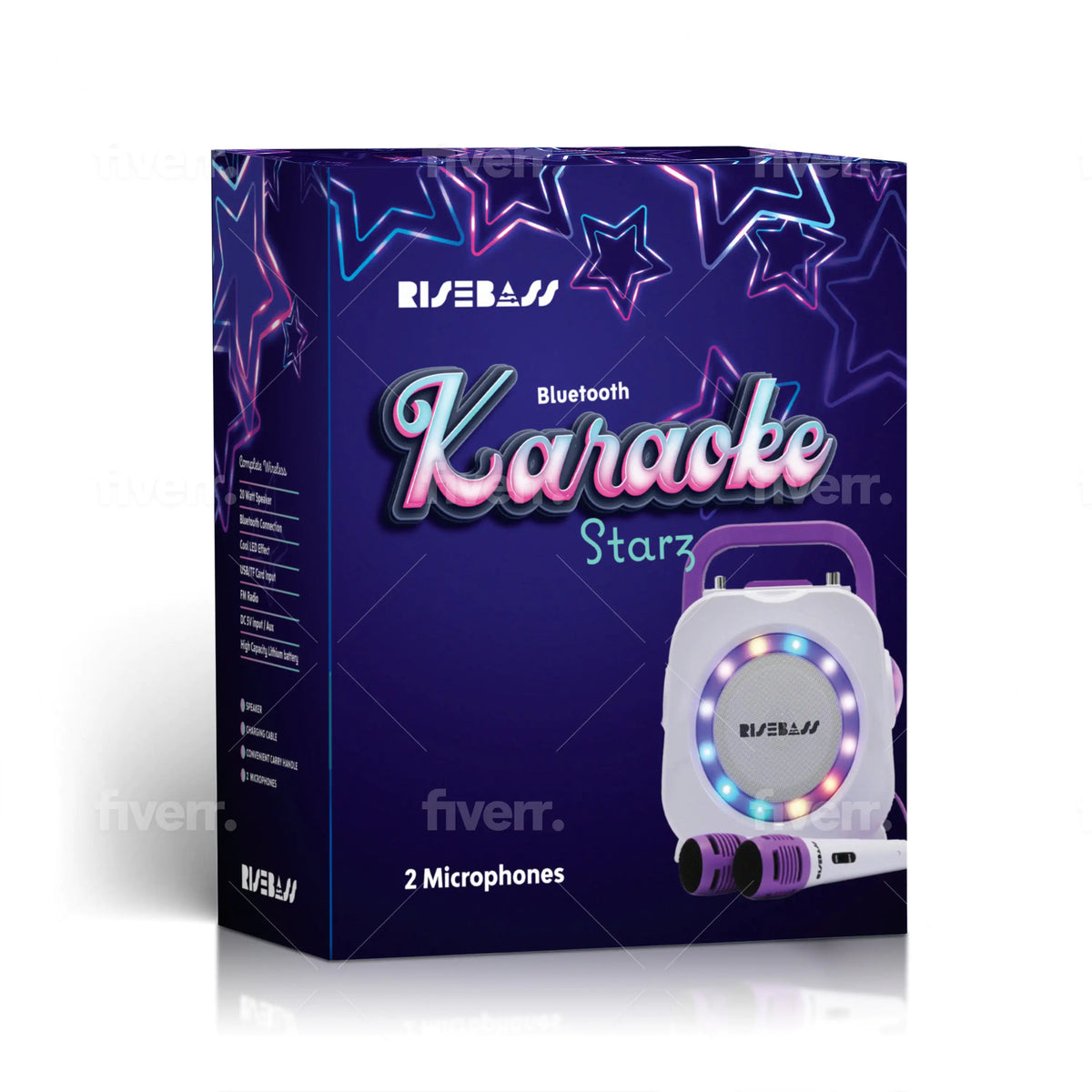Karaoke Machine for Kids - Bluetooth Speaker with 2 Microphone - Portable Kids Karaoke Machine for Girls and Boys - Birthday Gift for Girls and Boys Ages 2 Years Old and Up. Rieworkes