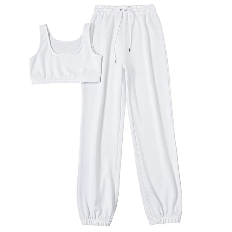 2023 Women's Casual Two-Piece Crop Top and Pants Set Mimarta