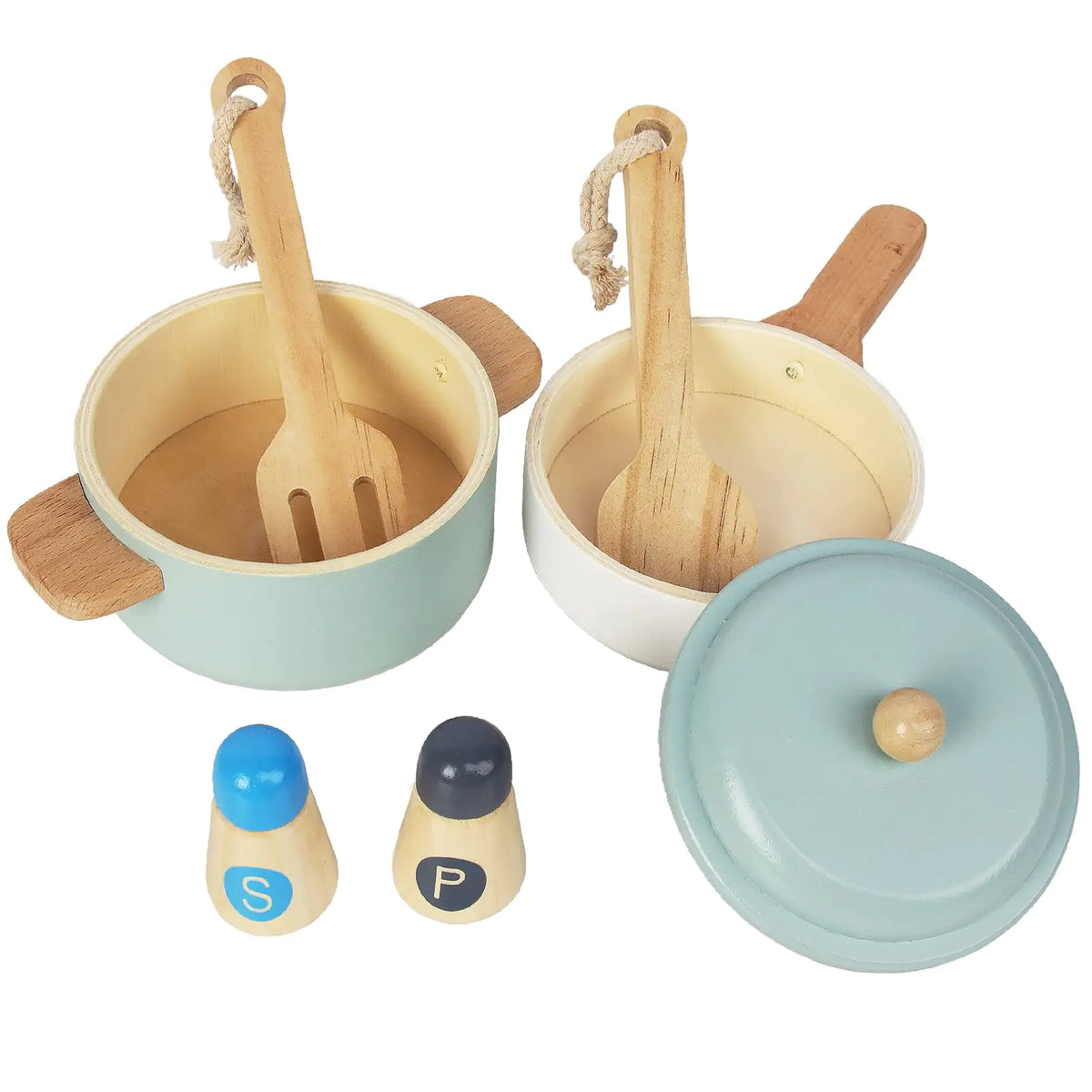 WoodenEdu Premium Toddler Play Kitchen Toys Wooden Kitchen Utensils Accessories for Pretend Play Kitchen Set Montessori Learning Toy Pretend Cooking Playset Gift for 3+ Rieworkes