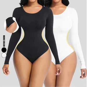 Long-Sleeved Seamless Bodysuit Jumpsuit Rieworkes