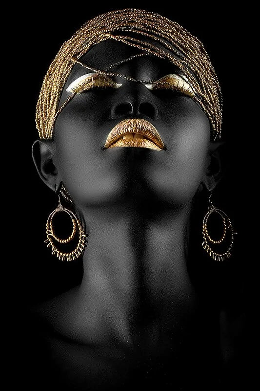 Modern Art Canvas African Black Woman Posters Rieworkes
