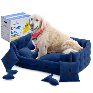 Doggy Affairs HandMade Luxury Dog Beds Jumbo Sized Dog with Removable Washable Cover - Premium Big Dog Bed Sofa Style - Fancy Dog Couch Bed - Non Slip Pet Sofa Bed for Dogs Mimarta