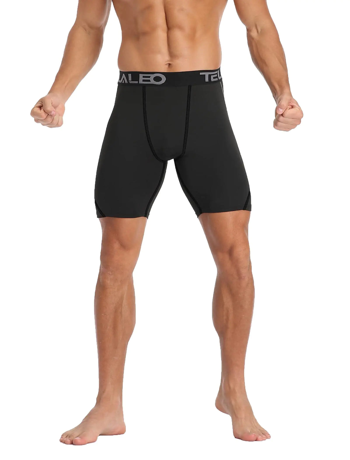 TELALEO 5/6 Pack Compression Shorts Men Spandex Sport Shorts Athletic Workout Running Performance Baselayer Underwear Black(6pcs) Small Rieworkes