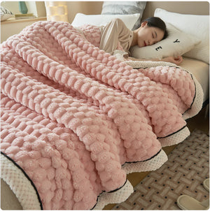 Winter Coral Flannel Thermal Blanket Rieworkes