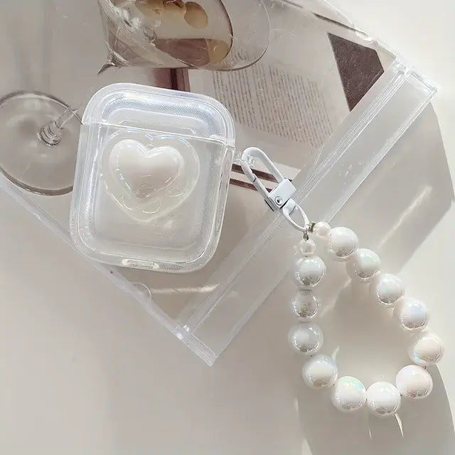 Transparent Headphone Case With Bead Bracelet Rieworkes