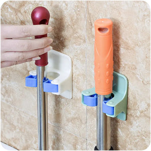Wall-Mounted Mop Holder with Strong Adhesive (Bathroom) Mimarta