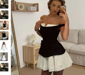 Women's Sleeveless Slimming Pleated Skirt Rieworkes
