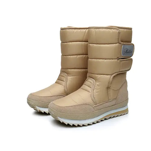 Winter Non-Slip Waterproof Cotton Flat Boots Mimarta