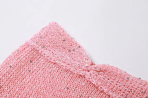 Sweet Like Sugar Distressed Crochet Mini Skirt Set Rieworkes