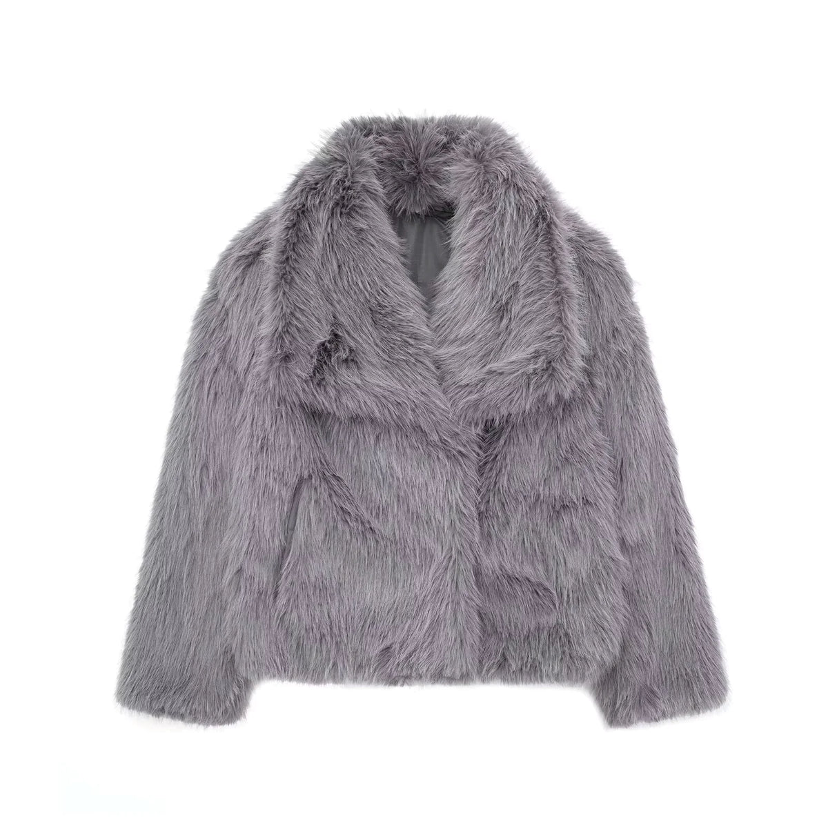 Women's Faux Fox Fur Coat: Luxe Furry Jacket for Autumn and Winter Rieworkes