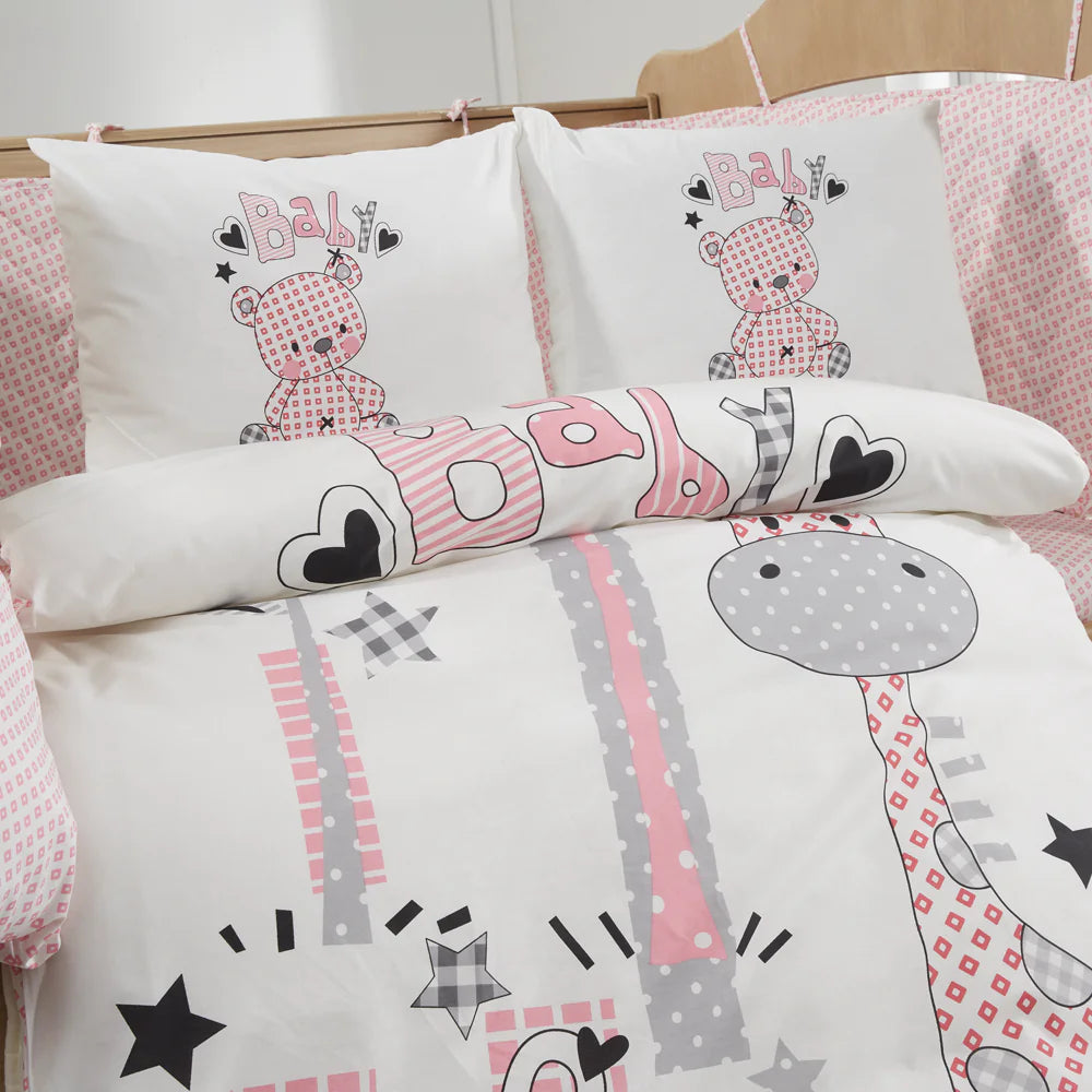 Hobby Buddy - Pink Baby Duvet Cover Set Rieworkes