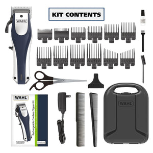 Wahl Lithium Ion Pro Rechargeable Cordless Hair Clippers for Men, Woman, & Children with Smart Charge Technology for Convenient at Home Haircutting - Model 79470 Sliver 22 Piece Set Rieworkes