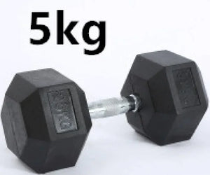 HexGrip Rubber-Coated Fixed Dumbbell Rieworkes