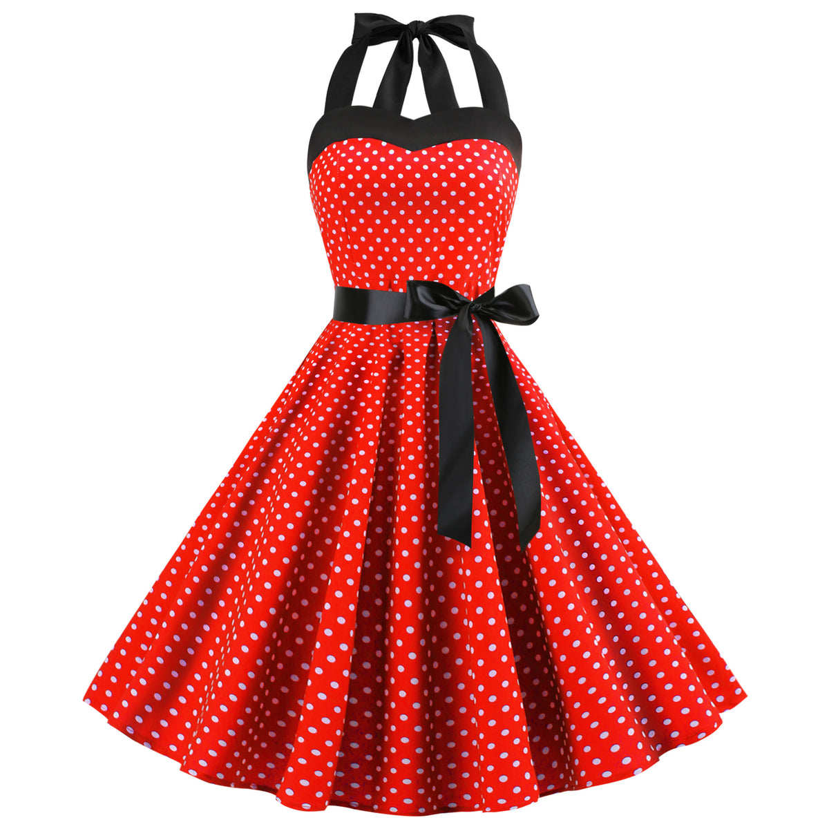 Vintage Polka Dot Strapless Maxi Dress for Women Mimarta
