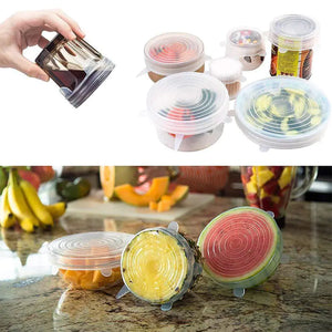Silicone Stretch Lids Reusable Airtight Food Wrap Covers Rieworkes