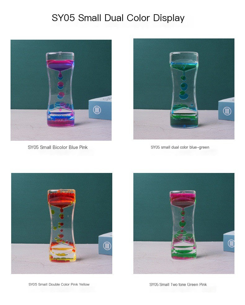 Dual Color Liquid Acrylic Hourglass Timer Decor Mimarta