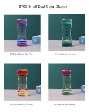 Dual Color Liquid Acrylic Hourglass Timer Decor Mimarta