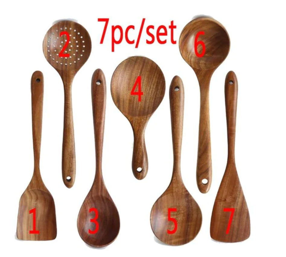 Essential Non-Stick Cookware &amp; Wooden Spoon Set Mimarta